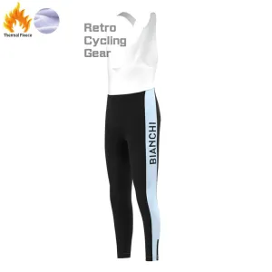 Bianchi Baby Blue Fleece Retro Cycling Pants