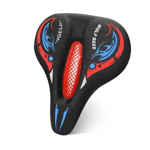 Bicycle Seat Cover Thickened Silicone Shock-absorbing Saddle Cover(Red)