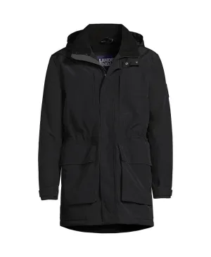 Big and Tall Squall Lands' End Men's Insulated Waterproof Winter Parka, Black