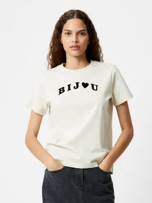 Bijou Flocked Graphic T-Shirt