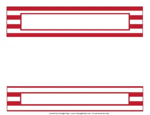 Binder Spines | Preppy Nautical Red and Navy Blue | UPRINT | Schoolgirl Style