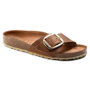 Birkenstock Madrid Big Buckle cognac oiled leather