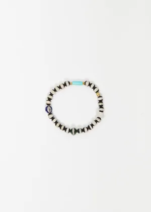 Black Agate Stripe Beaded Bracelet 13