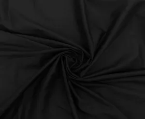 Black Broadcloth Polyester Cotton Fabric | Poly Cotton Fabric