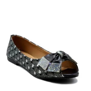 Black Casual Peep Toe L00800003