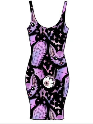Black Coffin Bats Adult Bodycon