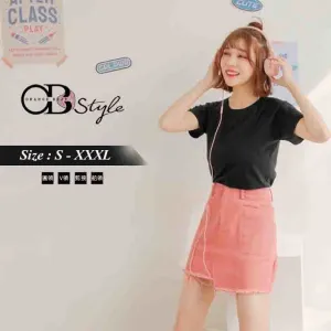 BLACK COLOR SHORT SLEEVE TOP