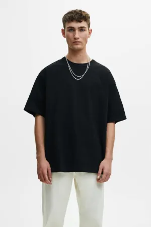Black Comfy Boxy Short Sleeve T-Shirt