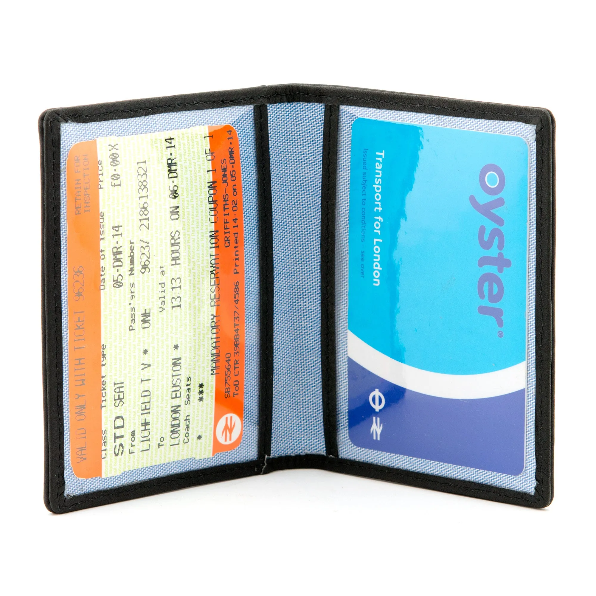 Black Leather Oyster Card Holder By Gryphen