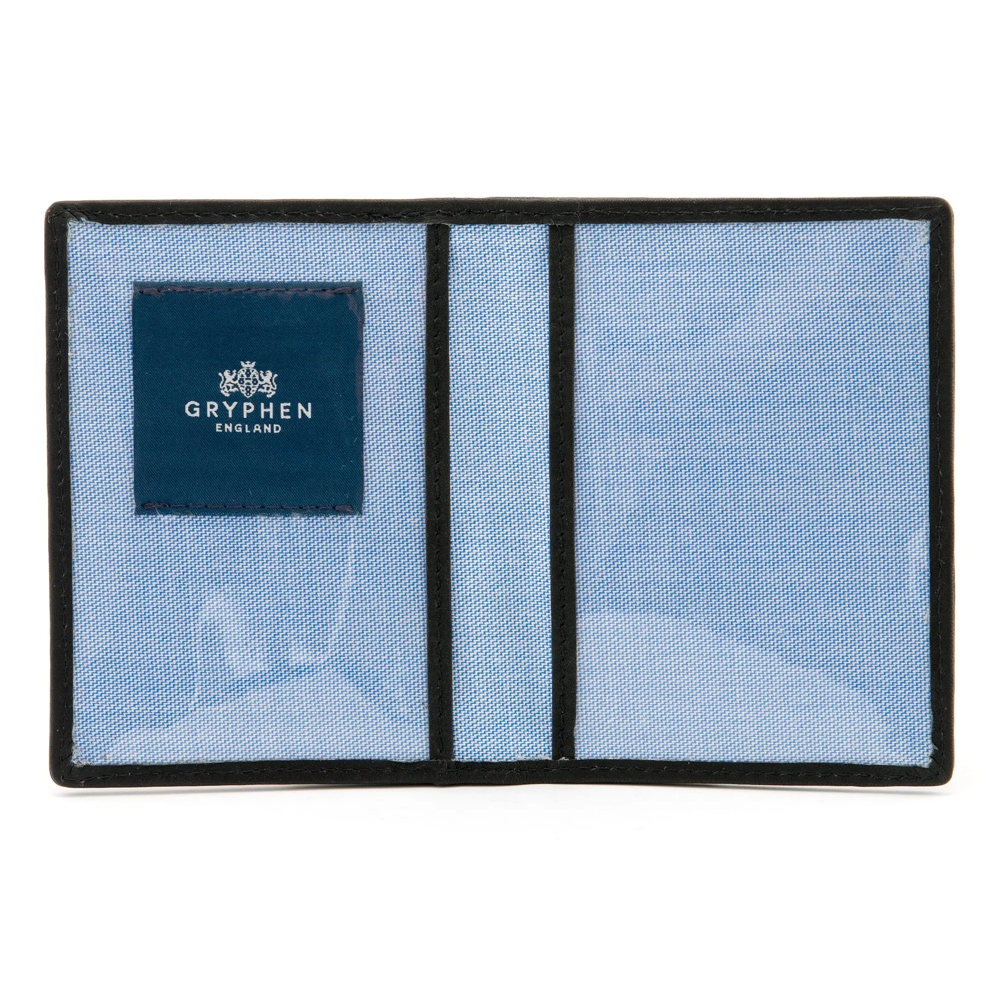 Black Leather Oyster Card Holder By Gryphen