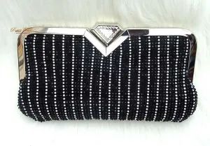 Black Rectangle Beautiful Party Evening Purse
