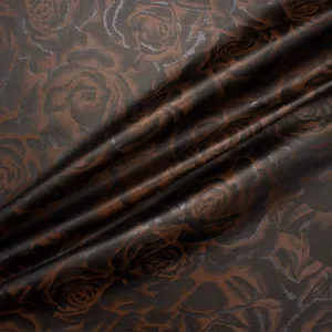Black/Brown Floral Brocade