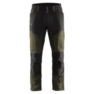 Bl&#xE5;kl&#xE4;der&#x20;1456-1845&#x20;Service&#x20;Trousers&#x20;Stretch&#x20;-&#x20;Dark&#x20;Olive&#x20;Green&#x2F;Black