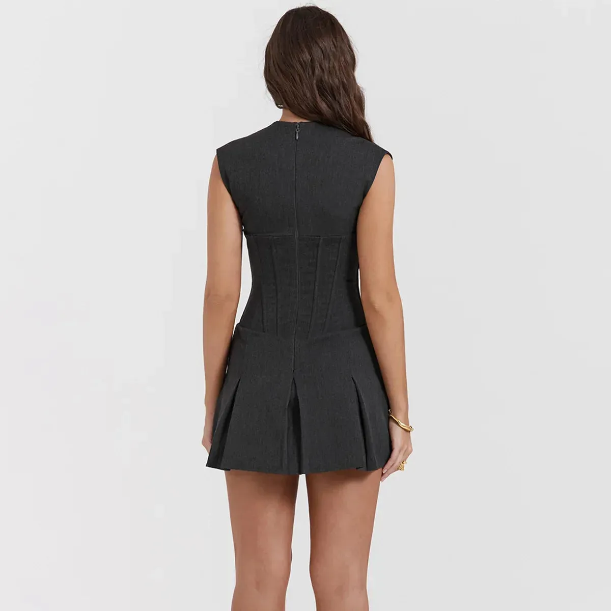 Blazer Summer 2024 Lady Sexy Office Casual Sleeveless Corset Suit Women Dress Dress Dress