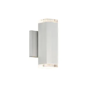 Block 8 in. LED Outdoor Wall Sconce 3000K Aluminum Finish