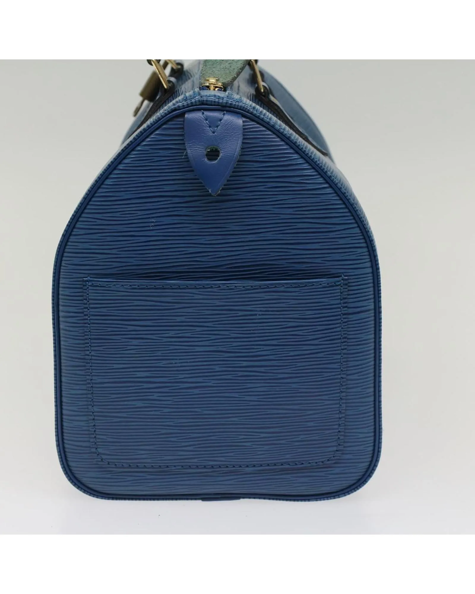 Blue Epi Leather Handbag with Gold Hardware