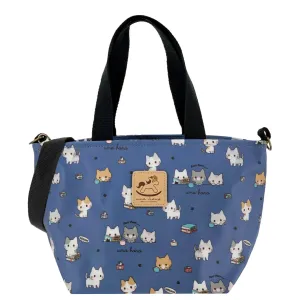 Blue Meow Cat Mini Travel Tote