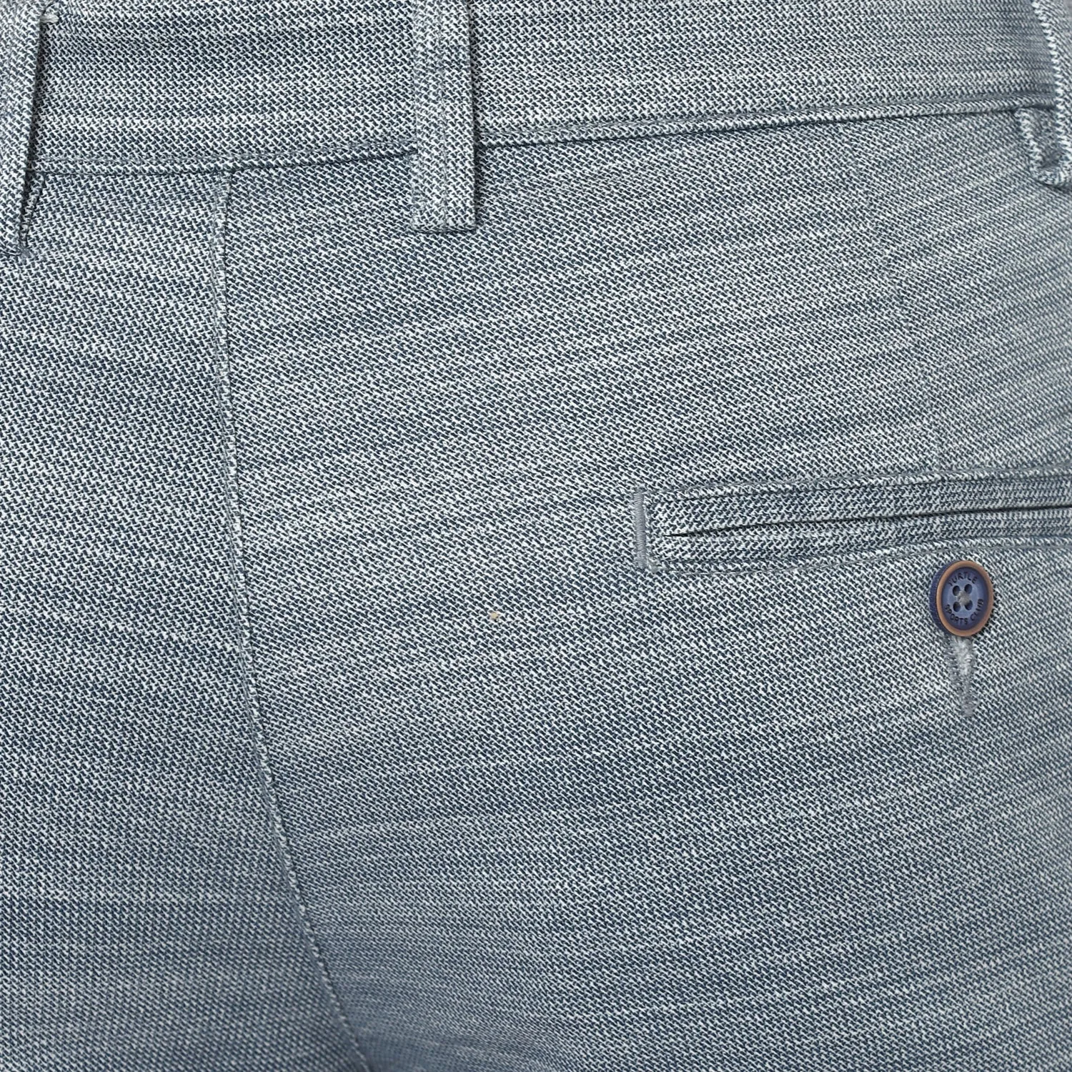 Blue Narrow Fit Printed Trouser