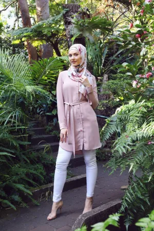 Blush Tie Waist Shirt