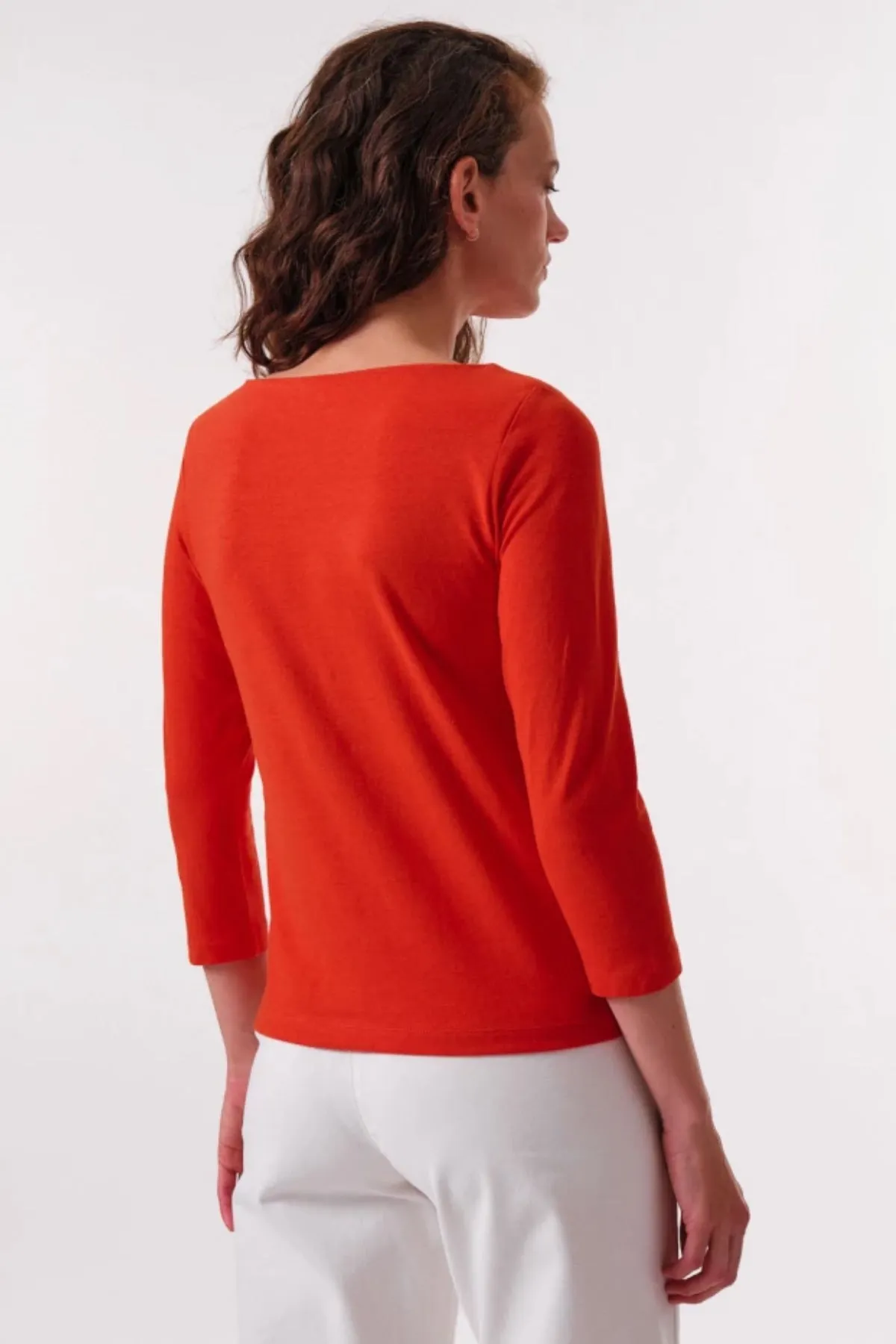 Boat Neck Shirt Red LANIUS
