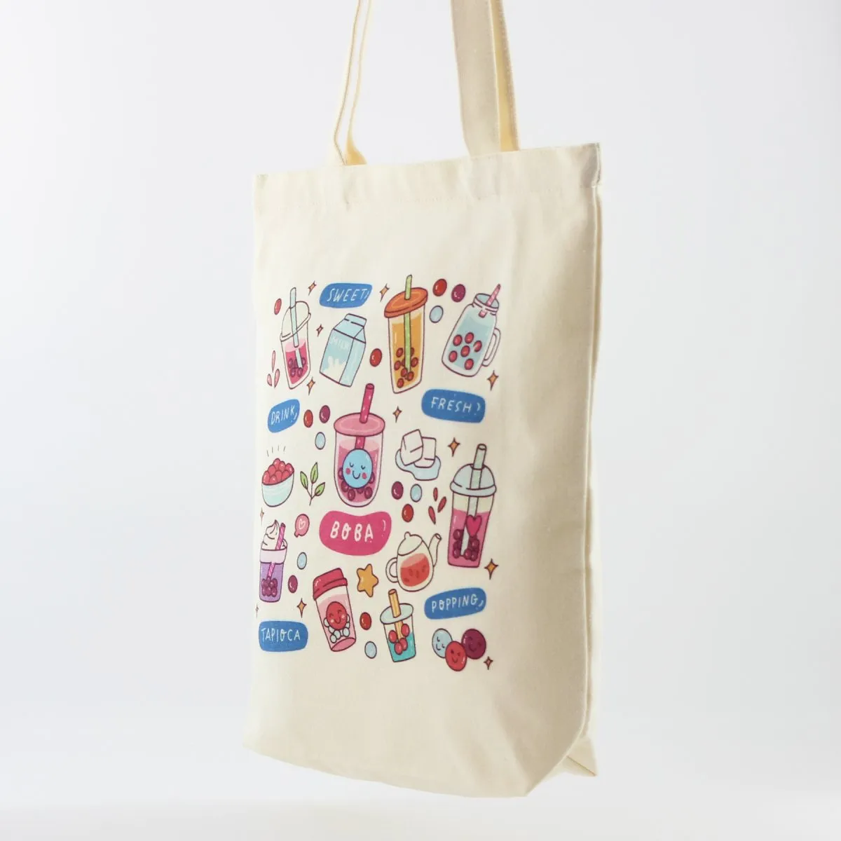 Boba Tote Bag Large Canvas Women Shoulder Tote Bag