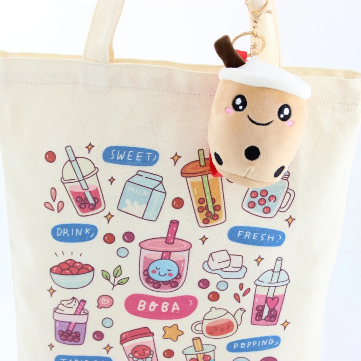 Boba Tote Bag Large Canvas Women Shoulder Tote Bag