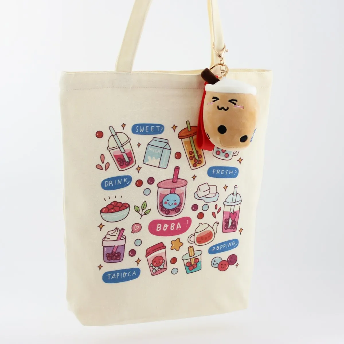 Boba Tote Bag Large Canvas Women Shoulder Tote Bag