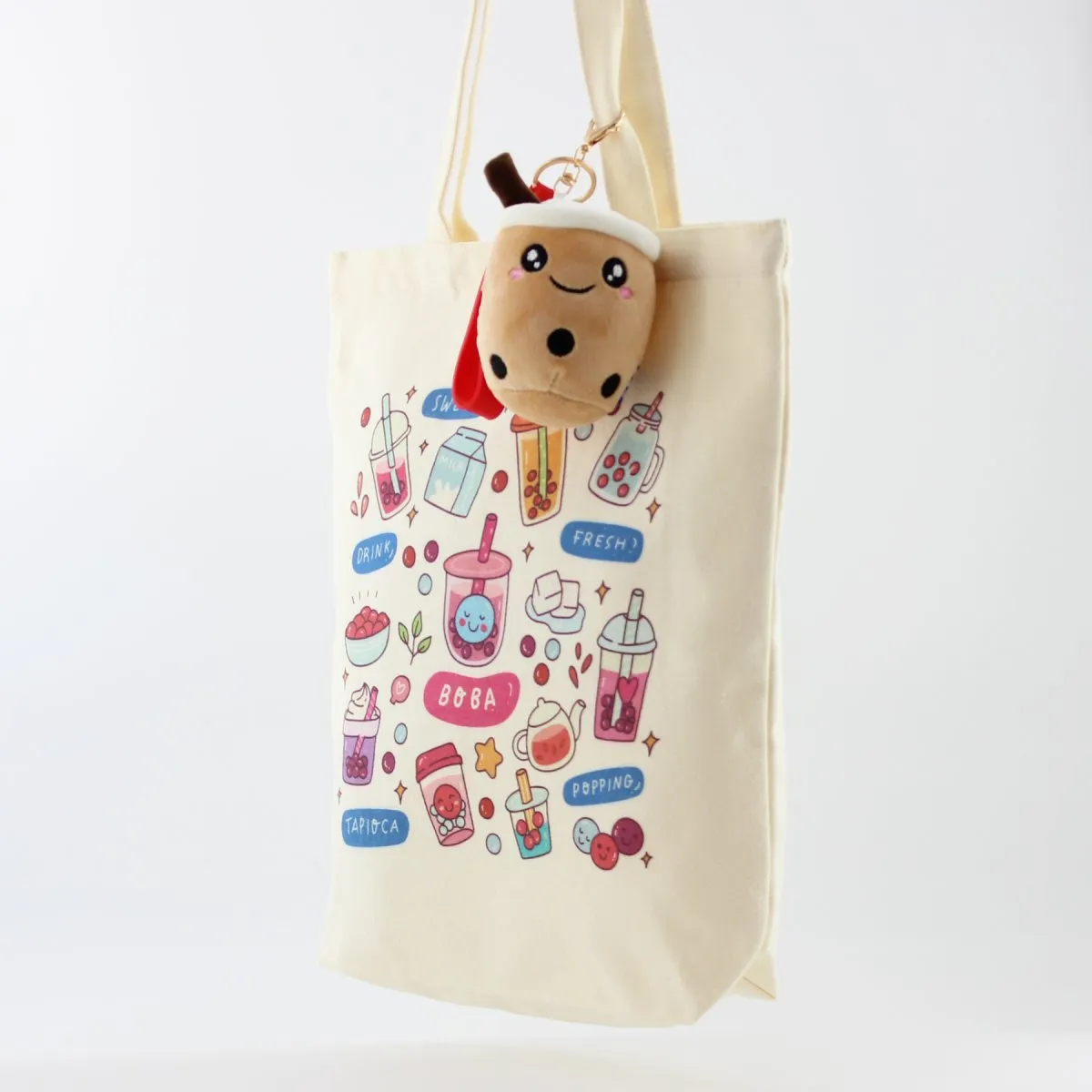 Boba Tote Bag Large Canvas Women Shoulder Tote Bag