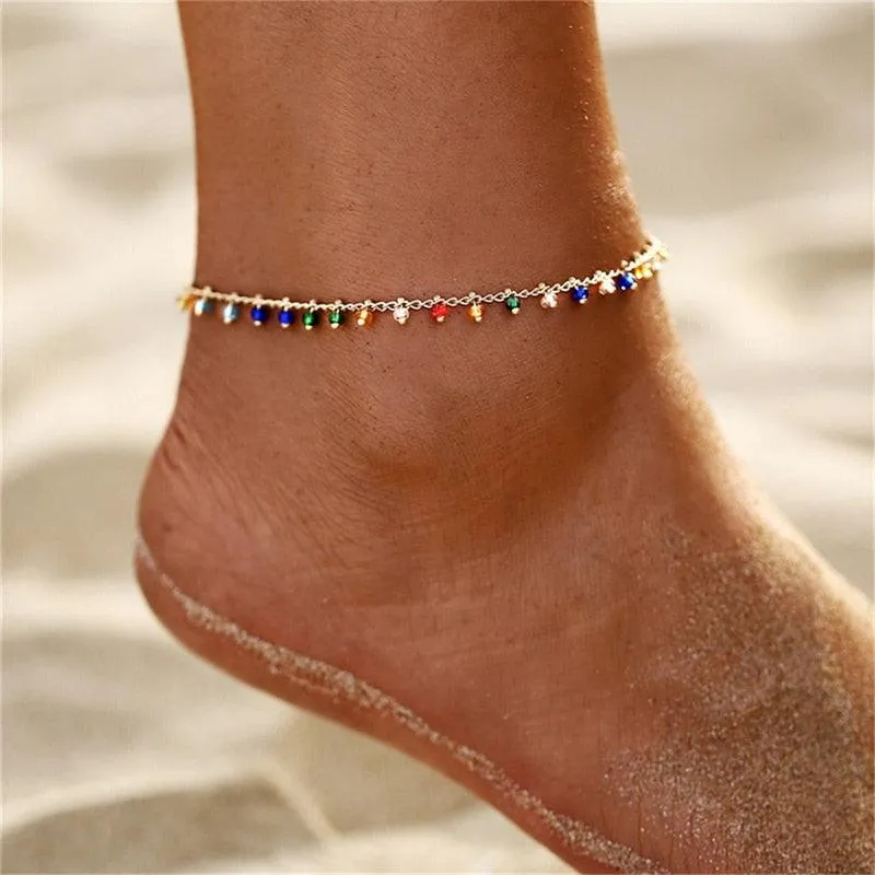 Bohemian Colorful Turkish Eyes Anklets for Women