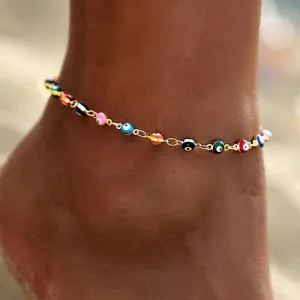 Bohemian Colorful Turkish Eyes Anklets for Women