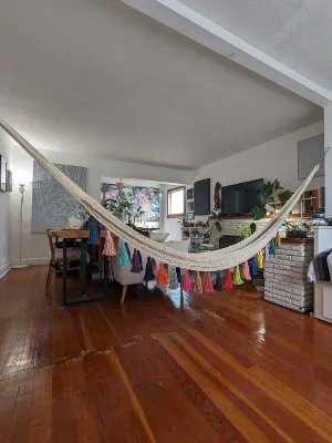Boho Lounger Hammock - Natural Rainbow