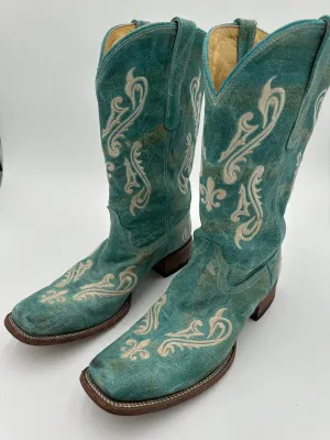 Boots Western By Corral In Teal, Size: 11