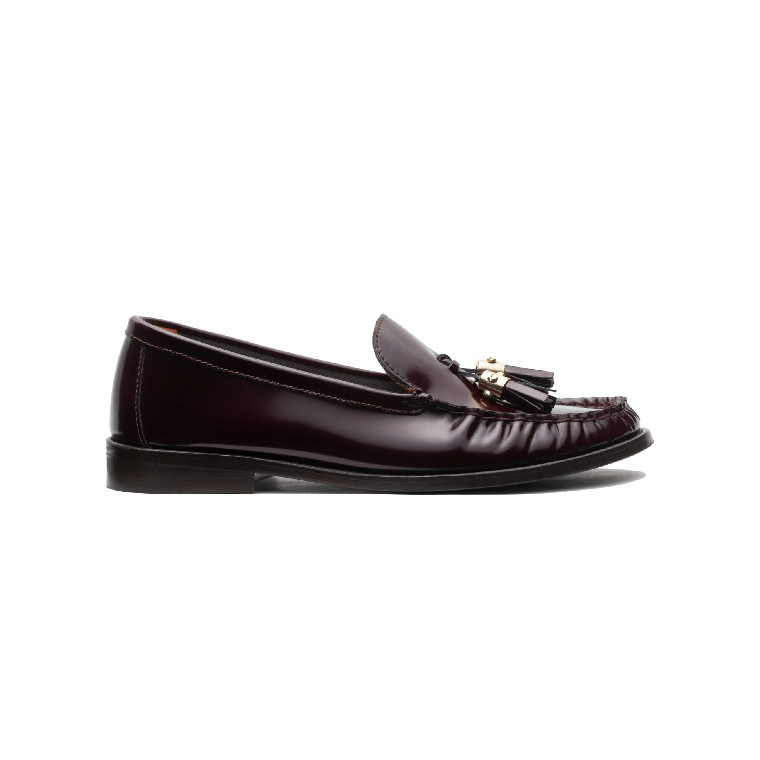 Bordeaux Glossy Leather Moccasin