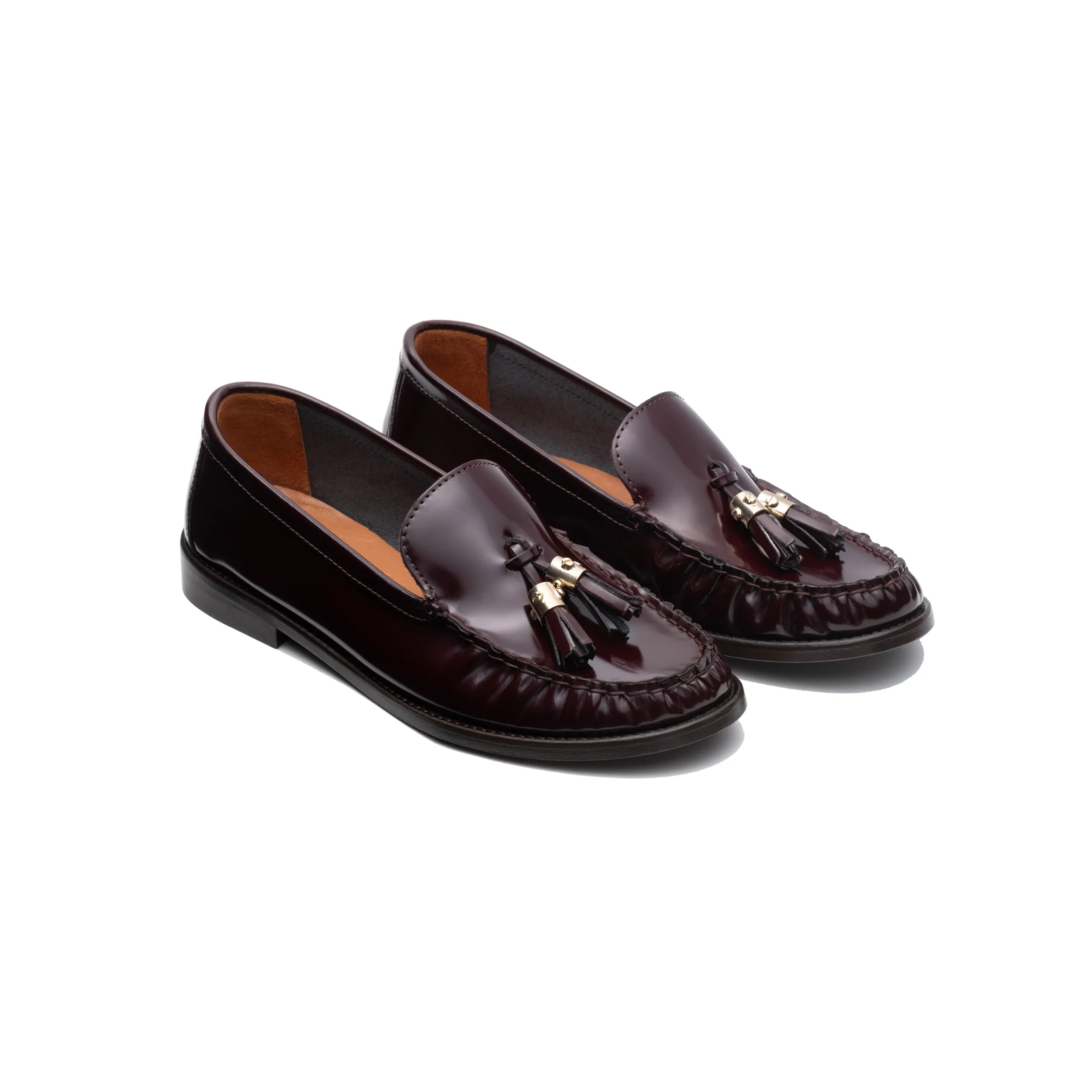 Bordeaux Glossy Leather Moccasin
