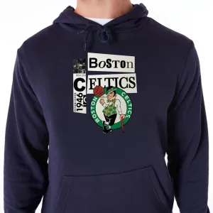 Boston Celtics Newspaper Graphic Navy Pullover Hoodie