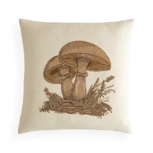 Botanist Large Mushrooms Beaded Pillow