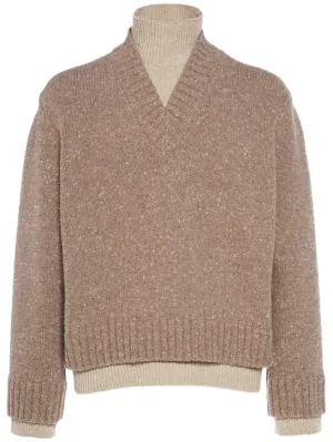 Bottega Veneta   Double layer wool knit sweater 