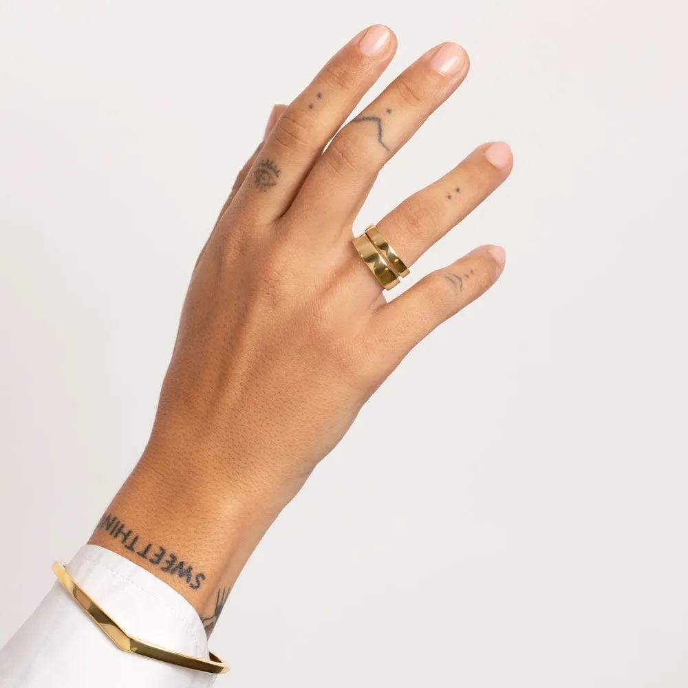 Boyfriend Stacker Ring in Gold