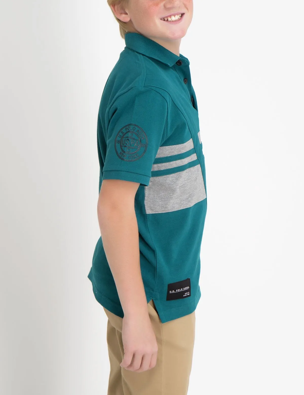 BOYS COLORBLOCK POLO