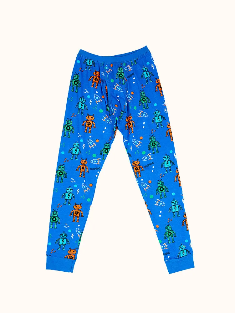Boys' Robots Long Sleeve Organic Cotton Pajama Set