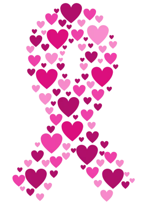 Breast cancer awareness,  heat transfer, press and peel, no shirt