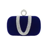 Bridal Diamond-Velvet Clutch
