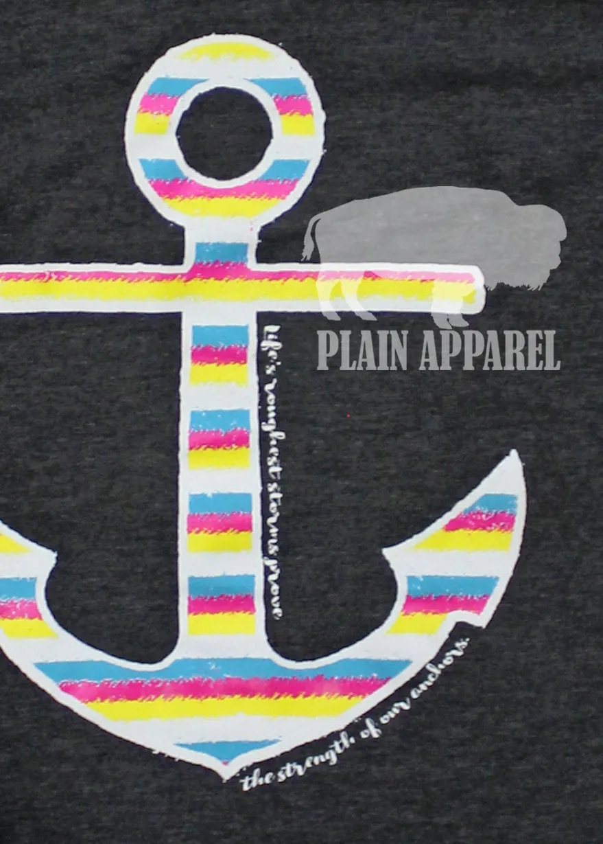 Bright Anchor V-Neck Tee
