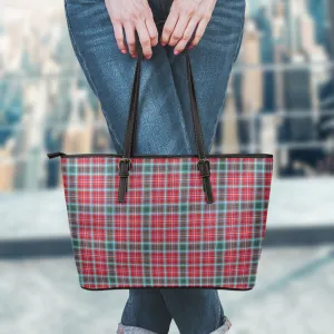 British Columbia Province Canada Tartan Leather Tote Bag