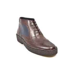 British Walkers Playboy Wingtip Men's Brown and Navy Leather