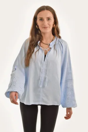Broderie Cotton Boho Blouse