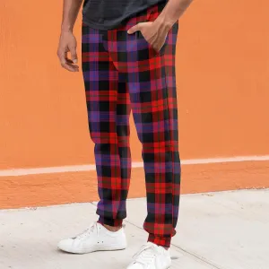 Broun Modern Tartan Joggers Pants