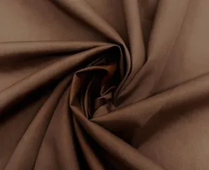 Brown Broadcloth Polyester Cotton Fabric | Poly Cotton Fabric