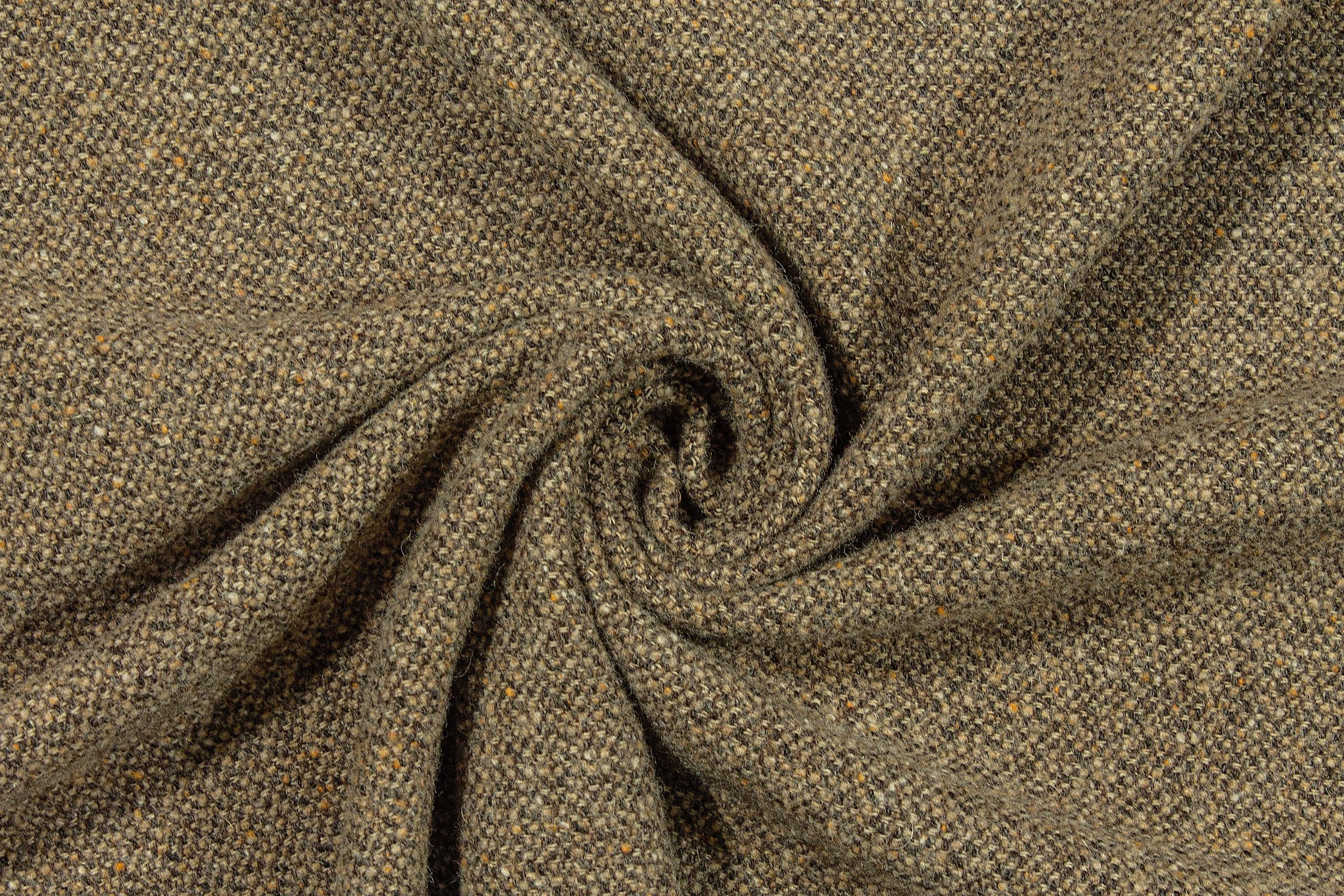 Brown Italian Wool Tweed