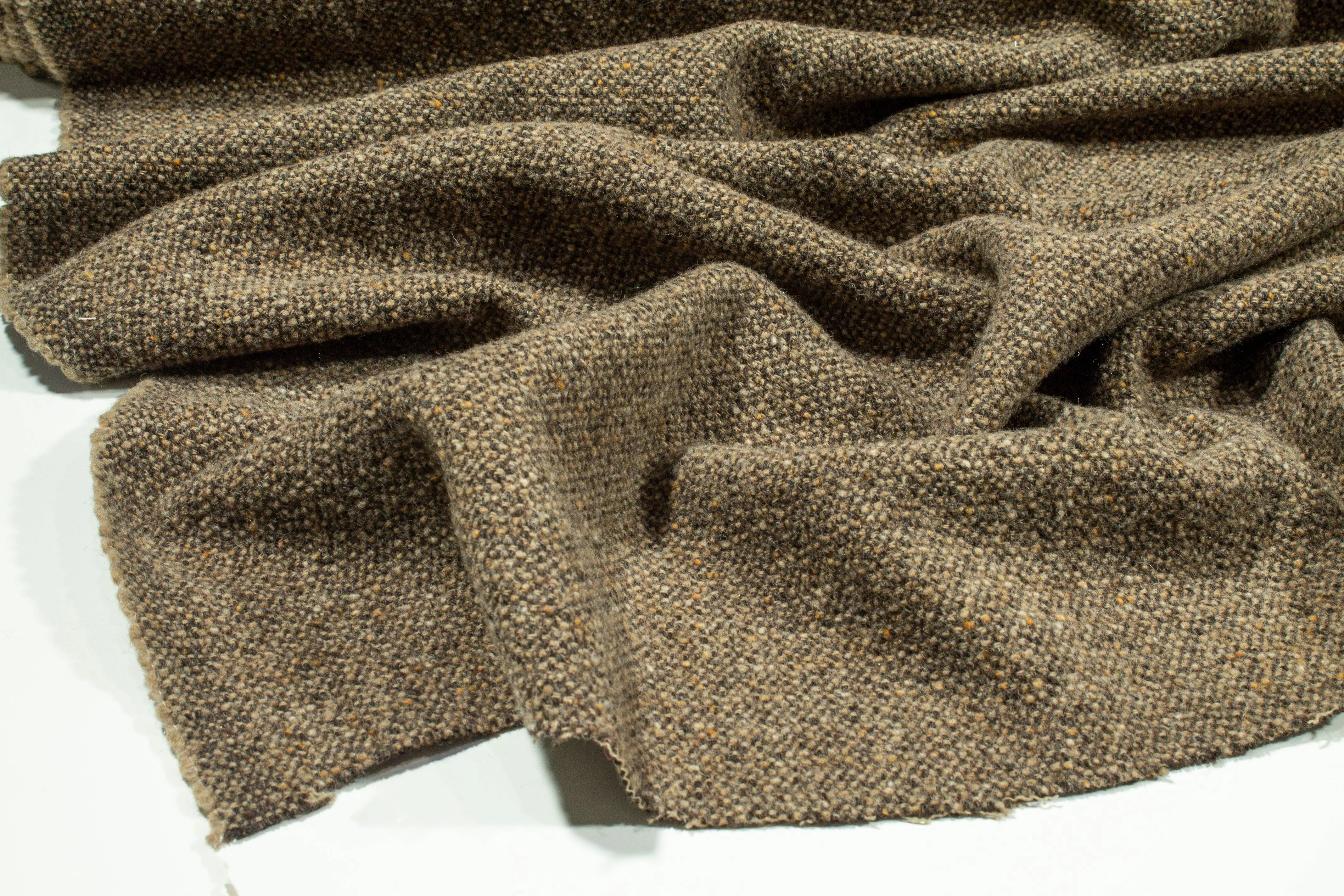 Brown Italian Wool Tweed